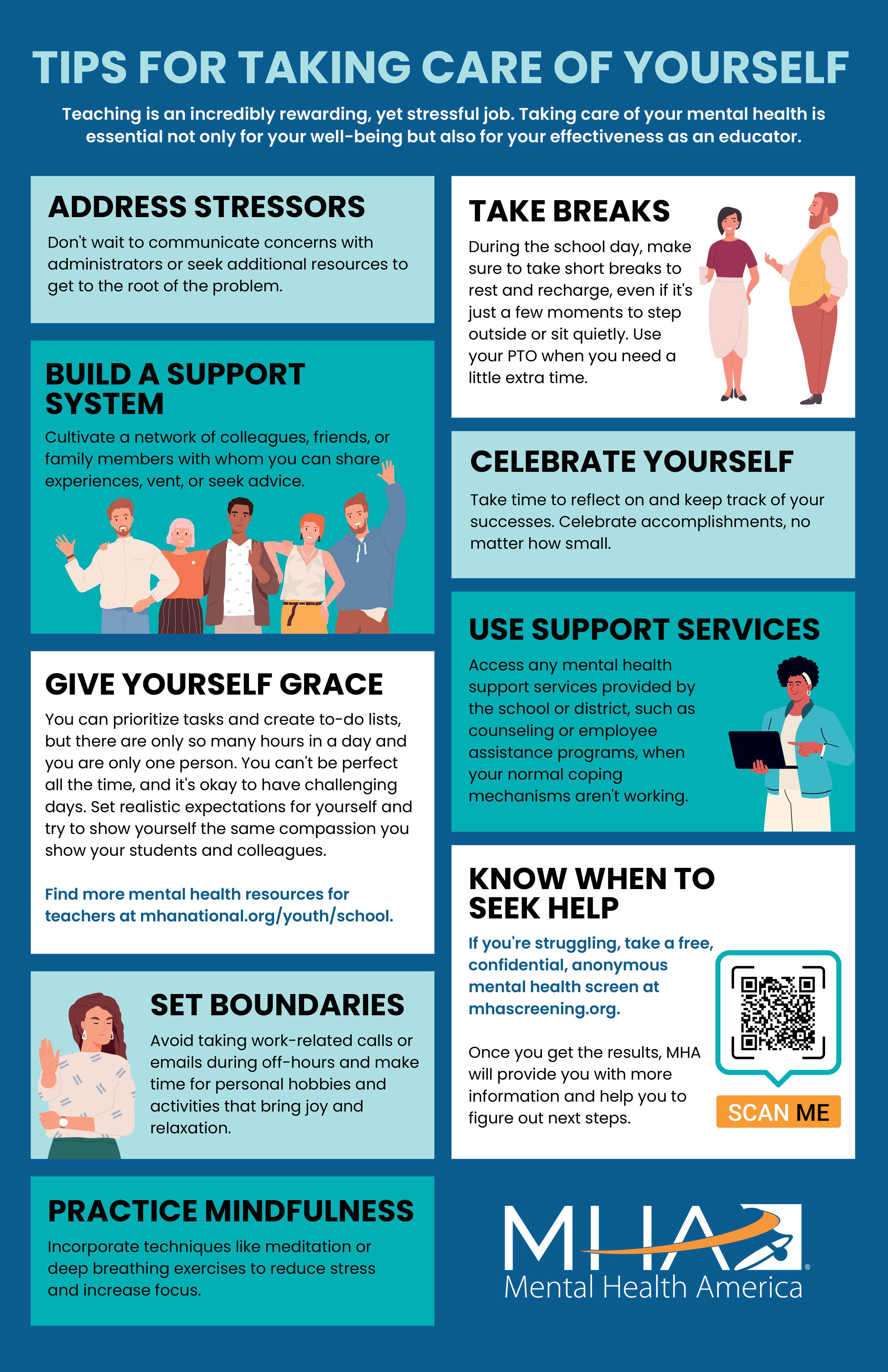 Tips for taking care of yourself | Teaching is an incredibly rewarding, yet stressful job. Taking care of your mental health is essential...