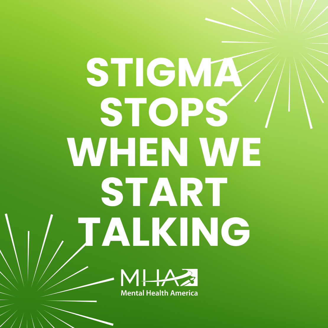 Stigma stops when we start talking