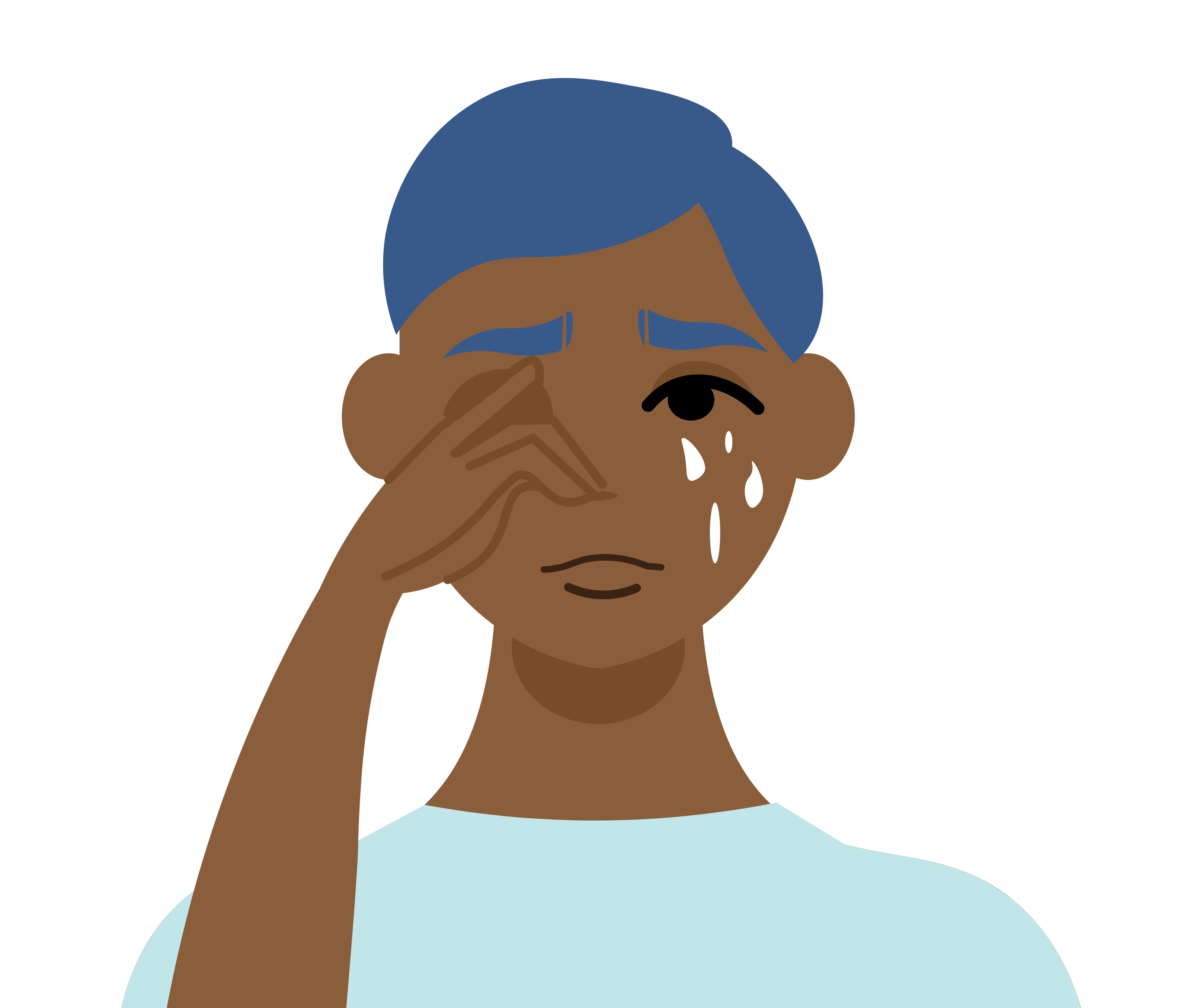 illustration of person crying