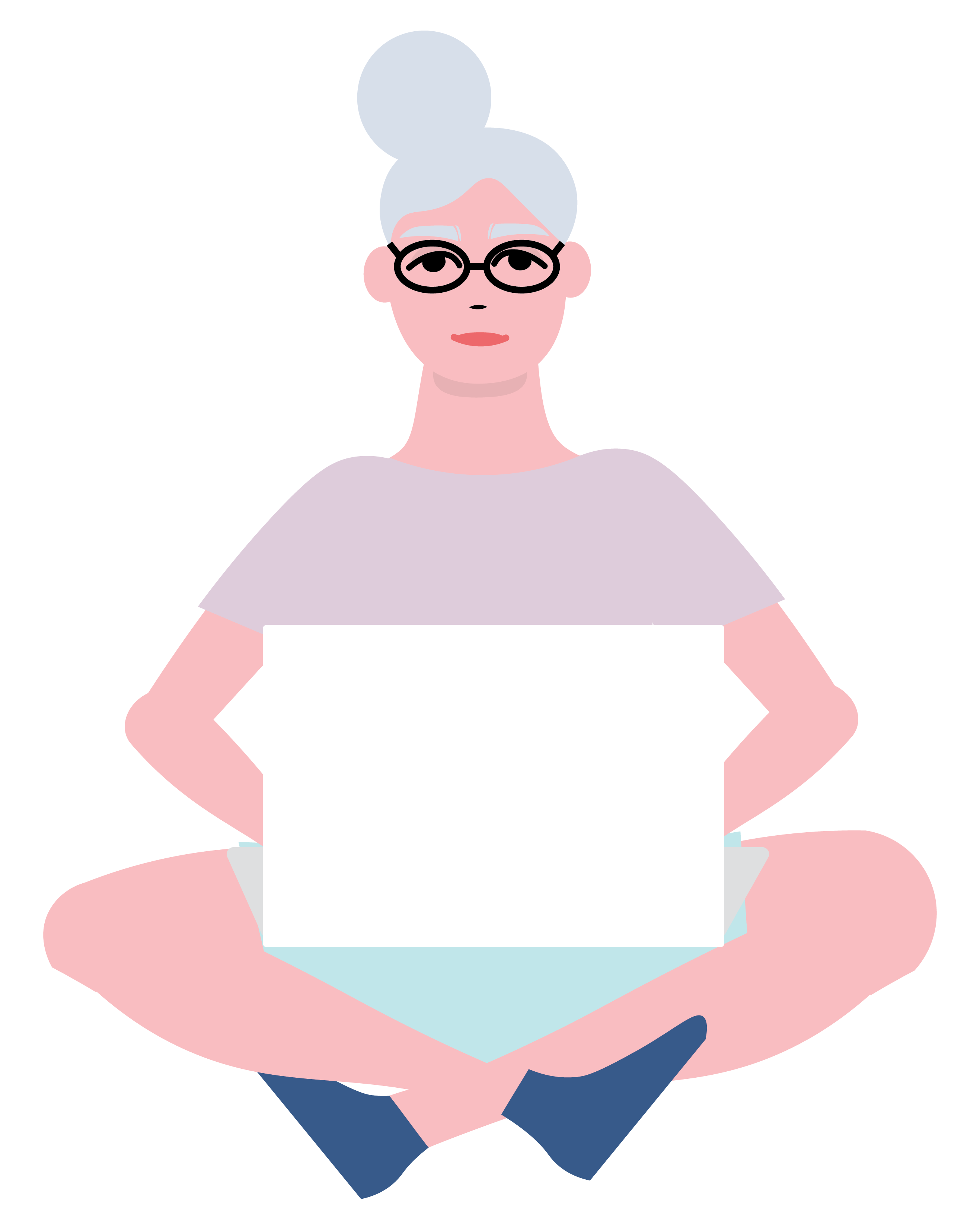 illustration of person on laptop