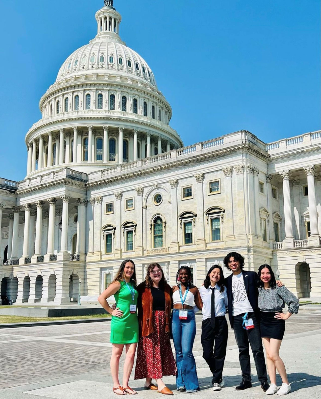 YLC members stand in front of Capitol building