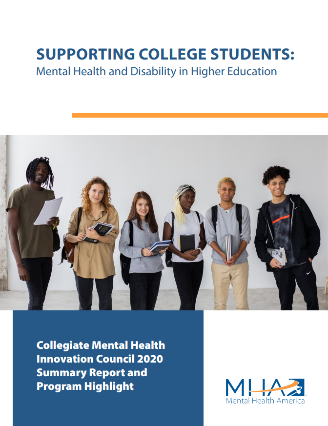Report cover for Supporting College Students: Mental Health and Disability in Higher Education report