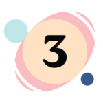 Number 3 surrounded by a circle